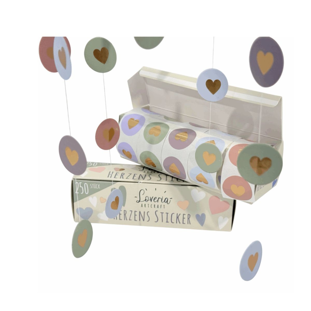 Loveria Artcraft Loveria Artcraft Σετ 250 Αυτοκόλλητων 3cm Καρδιές