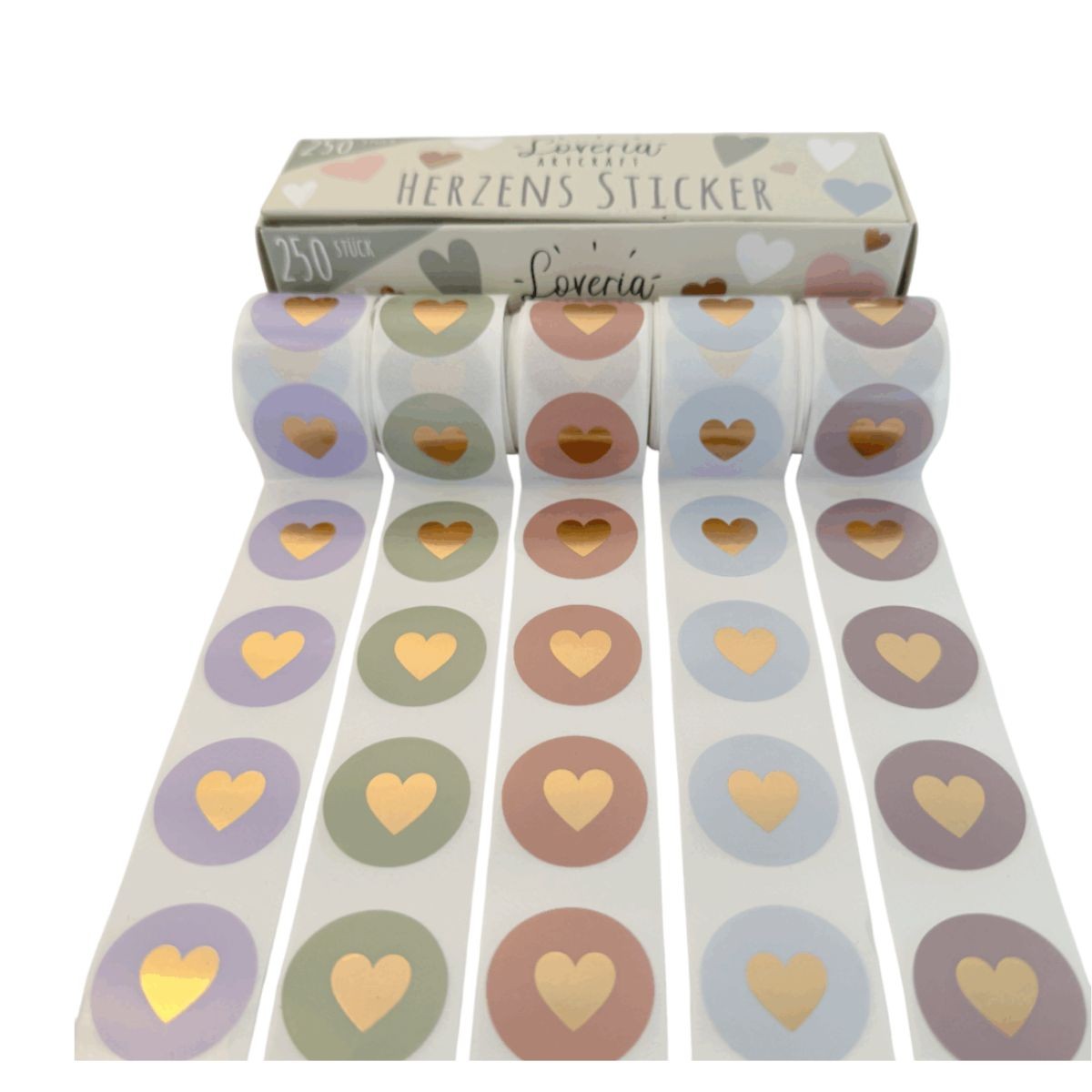 Loveria Artcraft Loveria Artcraft Σετ 250 Αυτοκόλλητων 3cm Καρδιές