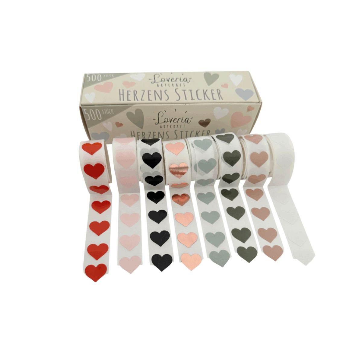Loveria Artcraft Σετ 500 Αυτοκόλλητων 1.5cm Καρδιές