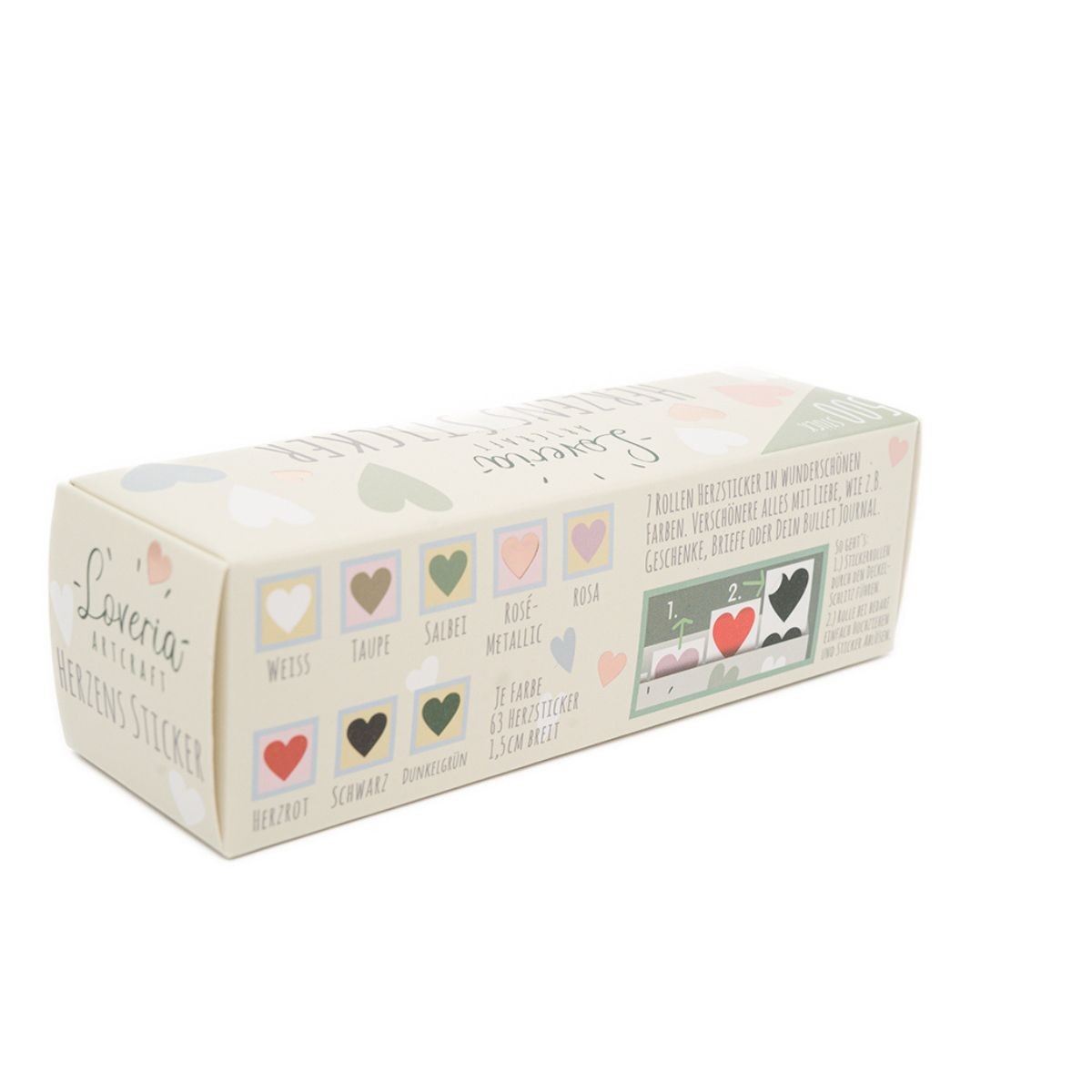 Loveria Artcraft Σετ 500 Αυτοκόλλητων 1.5cm Καρδιές