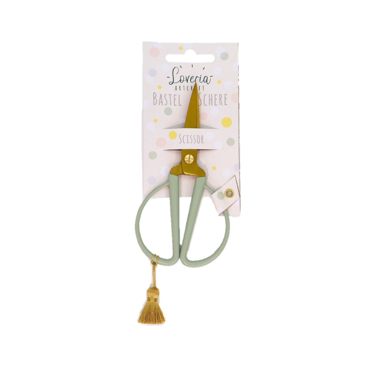 Loveria Artcraft Ψαλίδι Χειροτεχνίας Retro Look Large - Salbei Gold