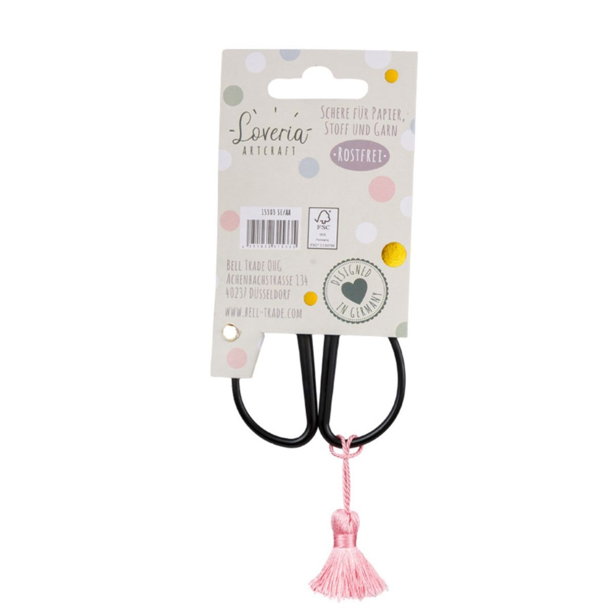 Loveria Artcraft Ψαλίδι Χειροτεχνίας Retro Look - Μαύρο