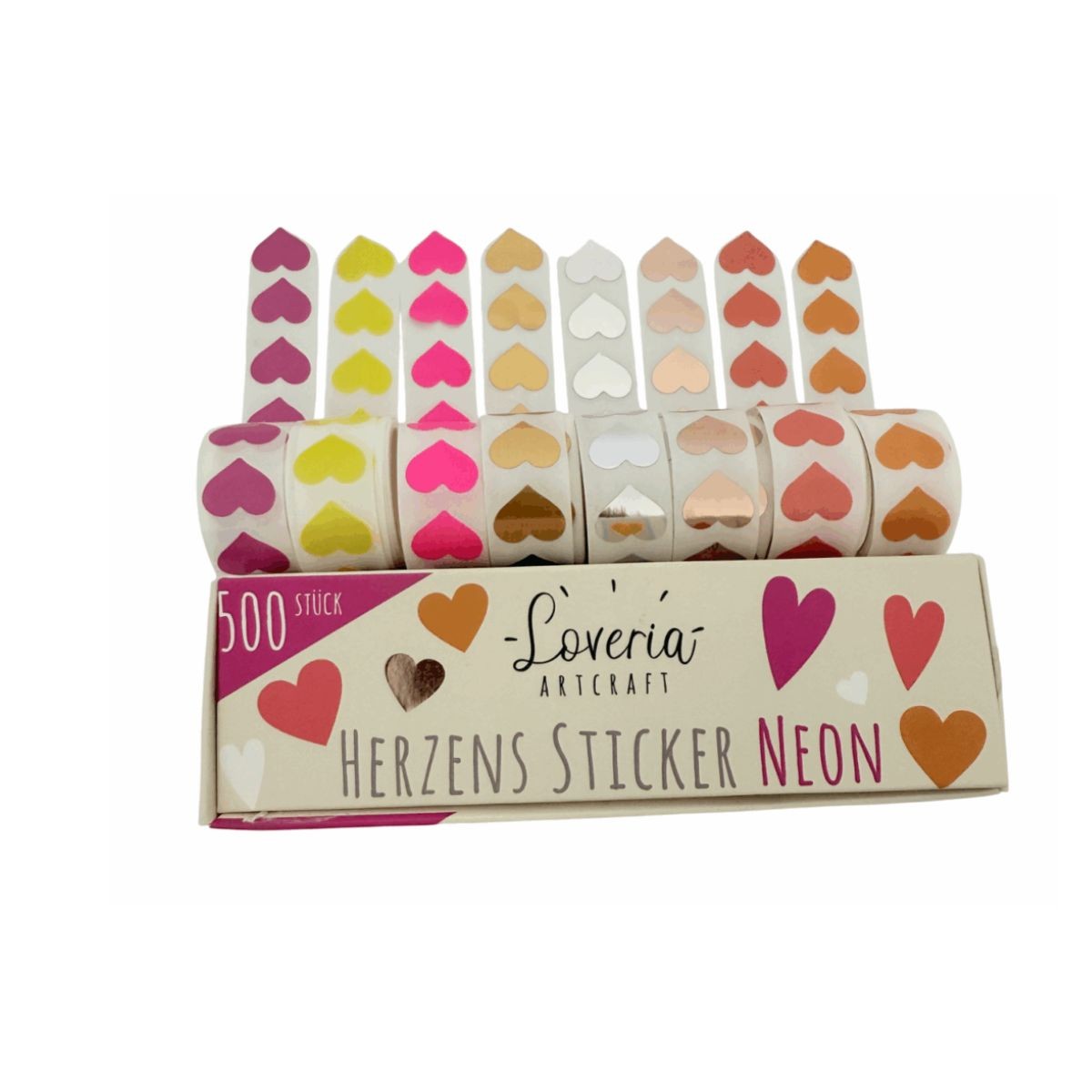 Loveria Artcraft Σετ 500 Αυτοκόλλητων Καρδιές