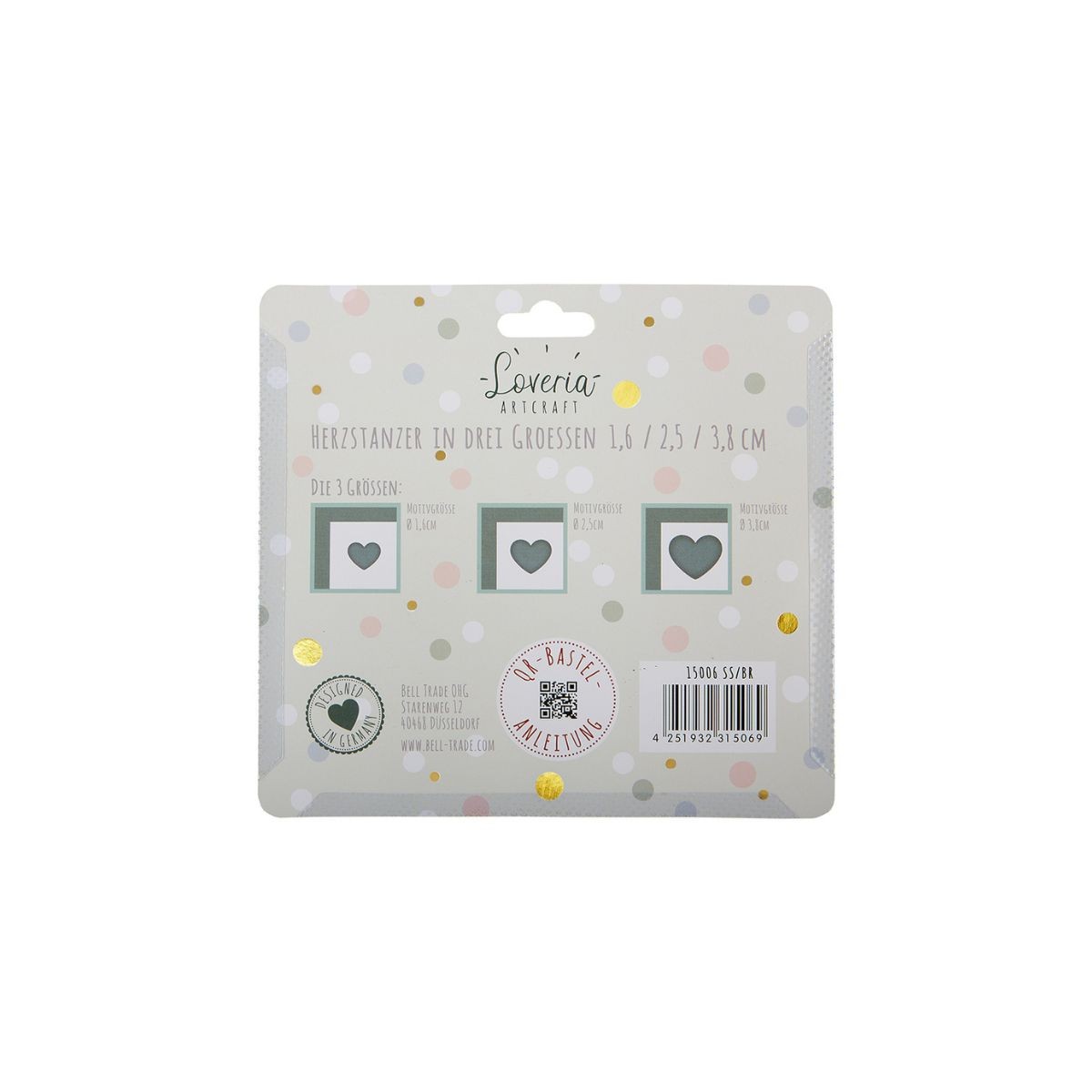 Loveria Artcraft Σετ Φιγουροκόπτες με Καρδιές 3 Μεγεθών