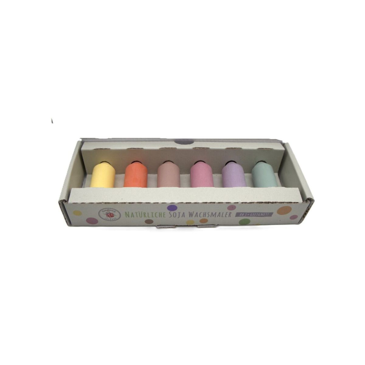 Lulubug Handmade Σετ 6 Κηρομπογιές Σόγιας Pastel