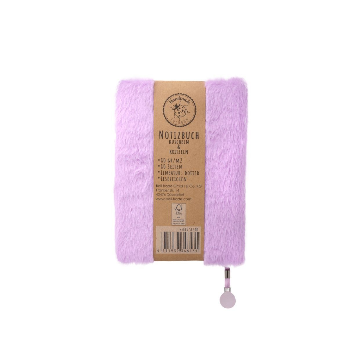 Lulubug Handmade Γούνινο Σημειωματάριο Ποντικάκι Berny