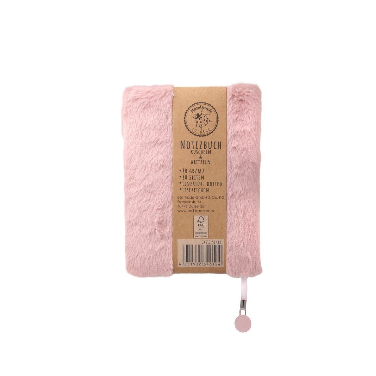 Lulubug Handmade Γούνινο Σημειωματάριο Αρκουδάκι Marzy