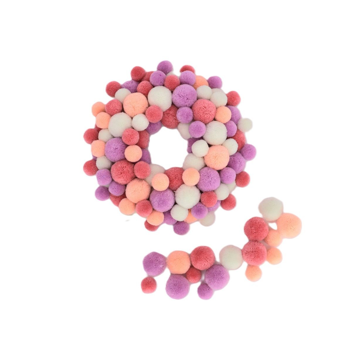 LULUBUG Handmade Σετ 100 Πομ Πομ Χειροτεχνίας Apricot Large