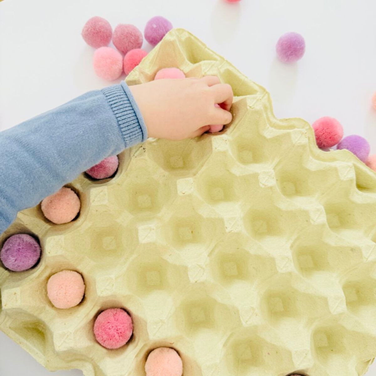 LULUBUG Handmade Σετ 100 Πομ Πομ Χειροτεχνίας Apricot Large