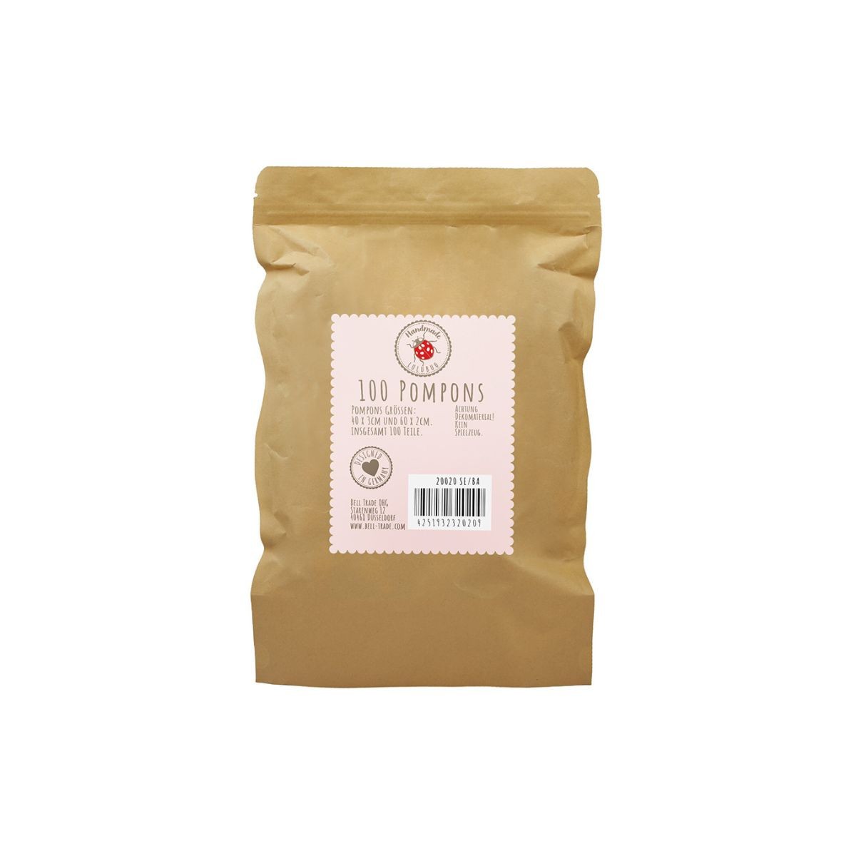 LULUBUG Handmade Σετ 100 Πομ Πομ Χειροτεχνίας Boho Large