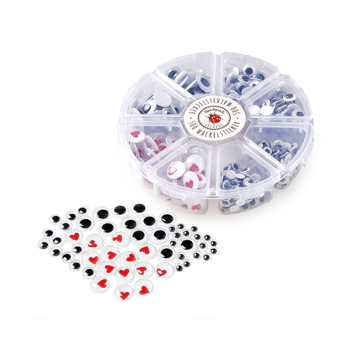 LULUBUG Handmade Σετ 500 Ματάκια & Καρδούλες Χειροτεχνίας