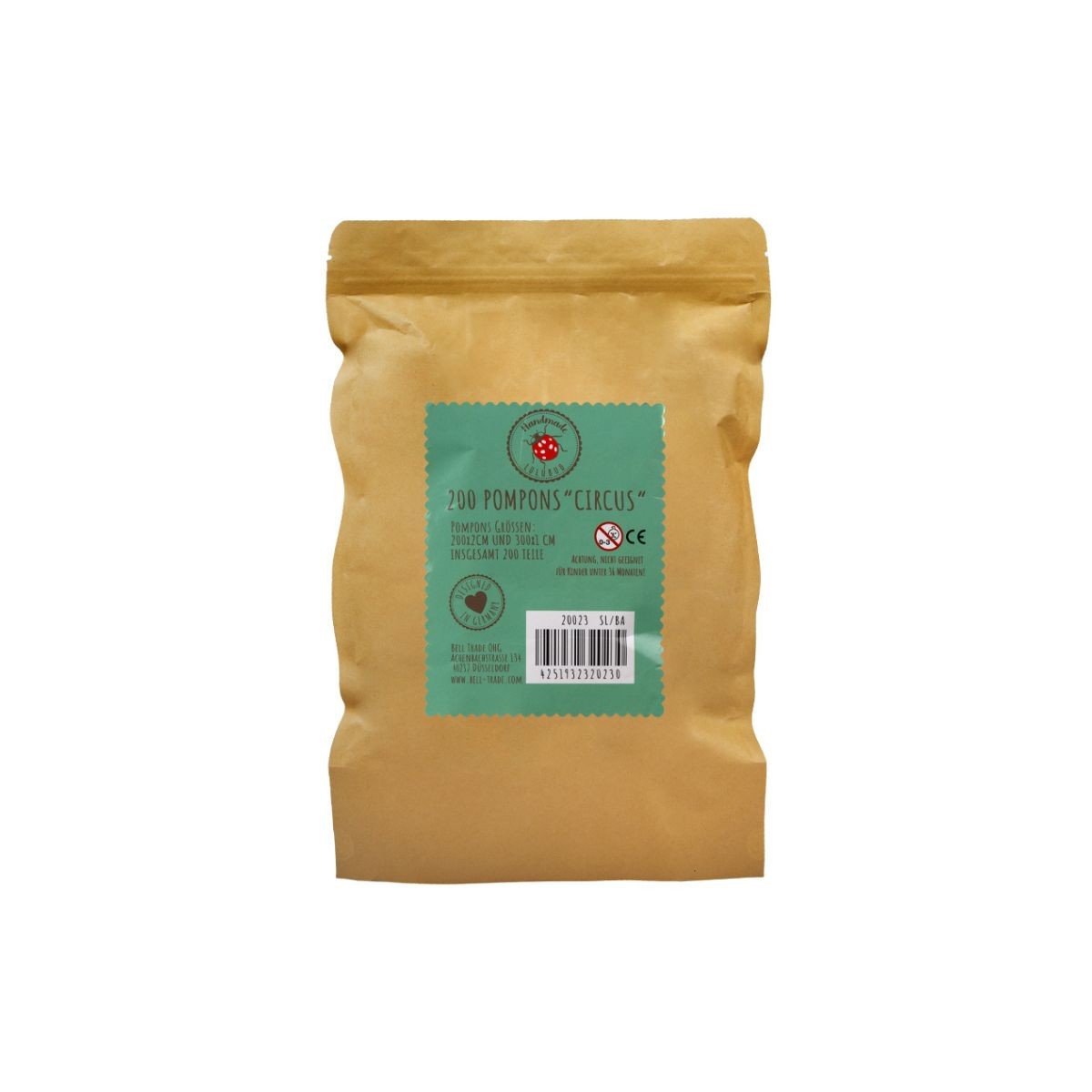 LULUBUG Handmade Σετ 500 Πομ Πομ Χειροτεχνίας Circus