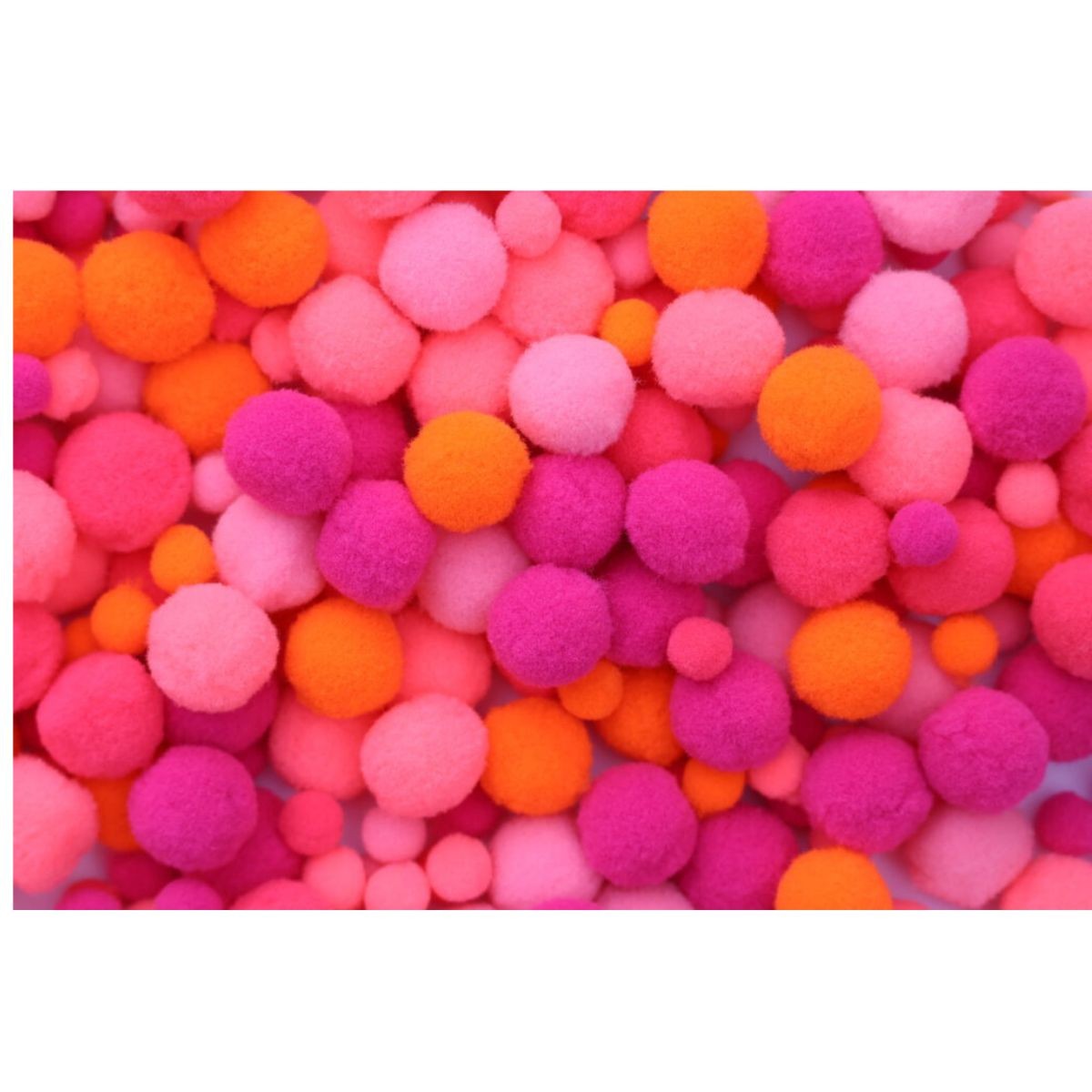 LULUBUG Handmade Σετ 500 Πομ Πομ Χειροτεχνίας Neon