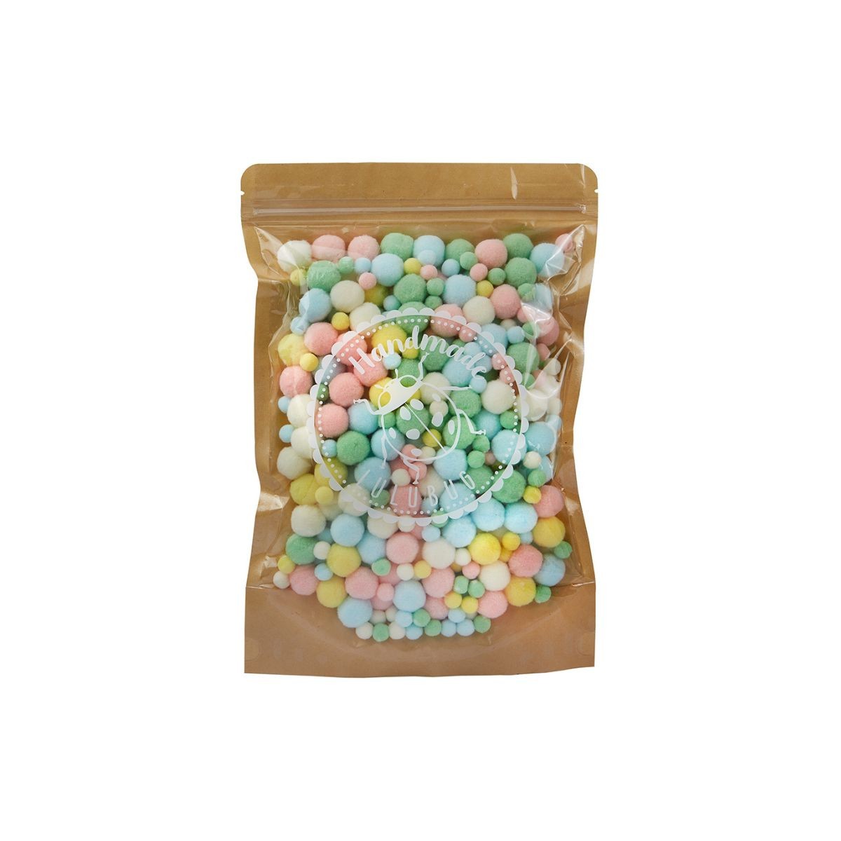 LULUBUG Handmade Σετ 500 Πομ Πομ Χειροτεχνίας Pastel