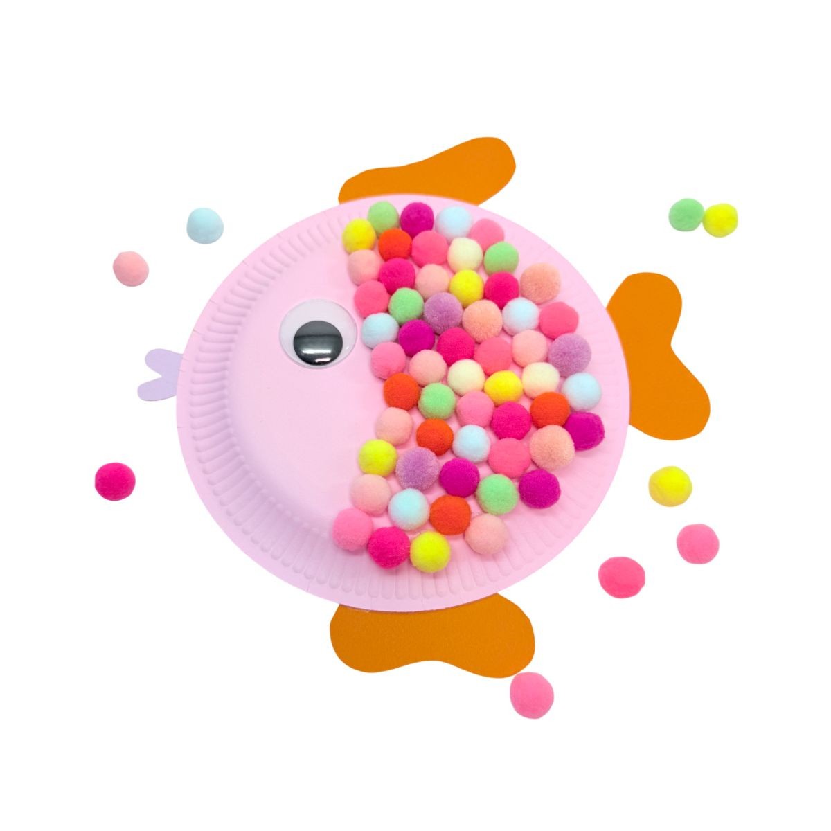 LULUBUG Handmade Σετ 500 Πομ Πομ Χειροτεχνίας Pastel