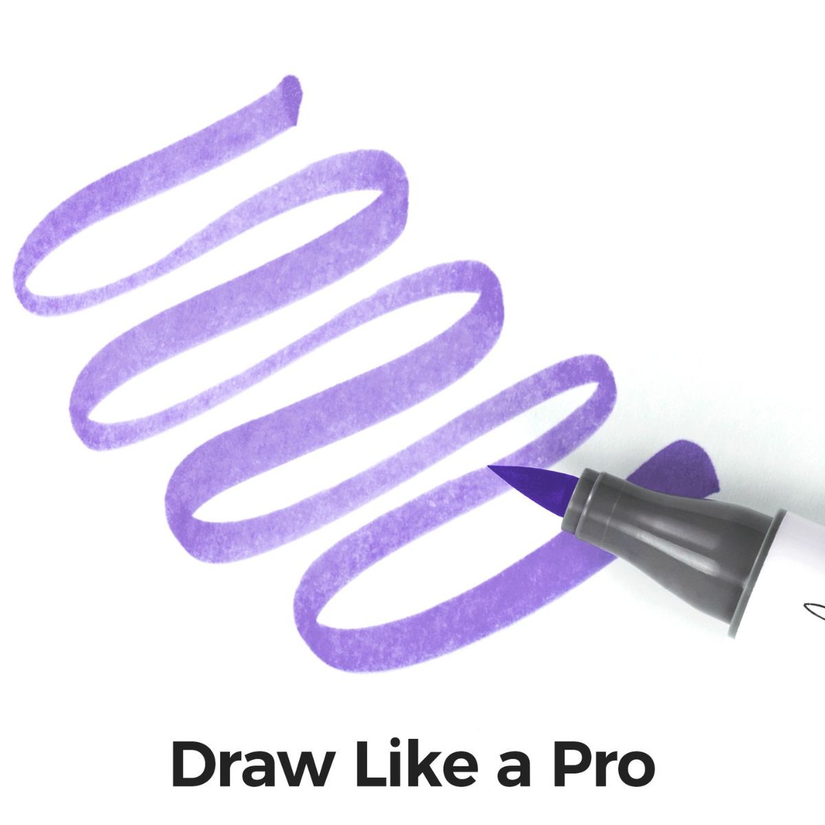 Ohuhu Honolulu Alcohol Markers Σετ Μαρκαδόρων 6 Purple Tones Brush & Chisel