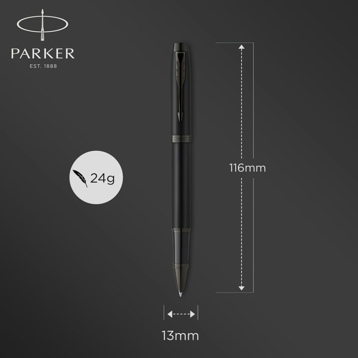 Parker I.M. Core Monochrome Στυλό Roller Metallic Black BT