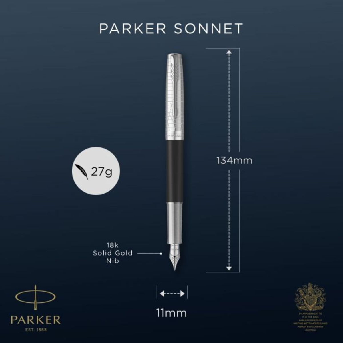 Parker Sonnet Legacy Ct 18k Πένα M