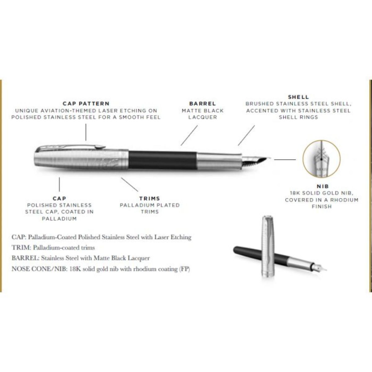 Parker Sonnet Legacy Ct Στυλό Διαρκείας