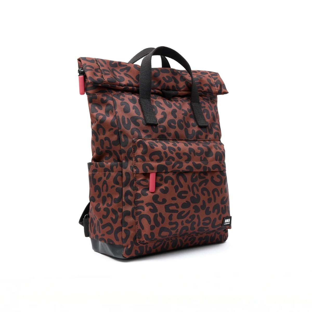 ROKA London Canfield B Σακίδιο Πλάτης Roll-Top Scarlet Leopard από Ανακυκλωμένο Καμβά Medium 15L
