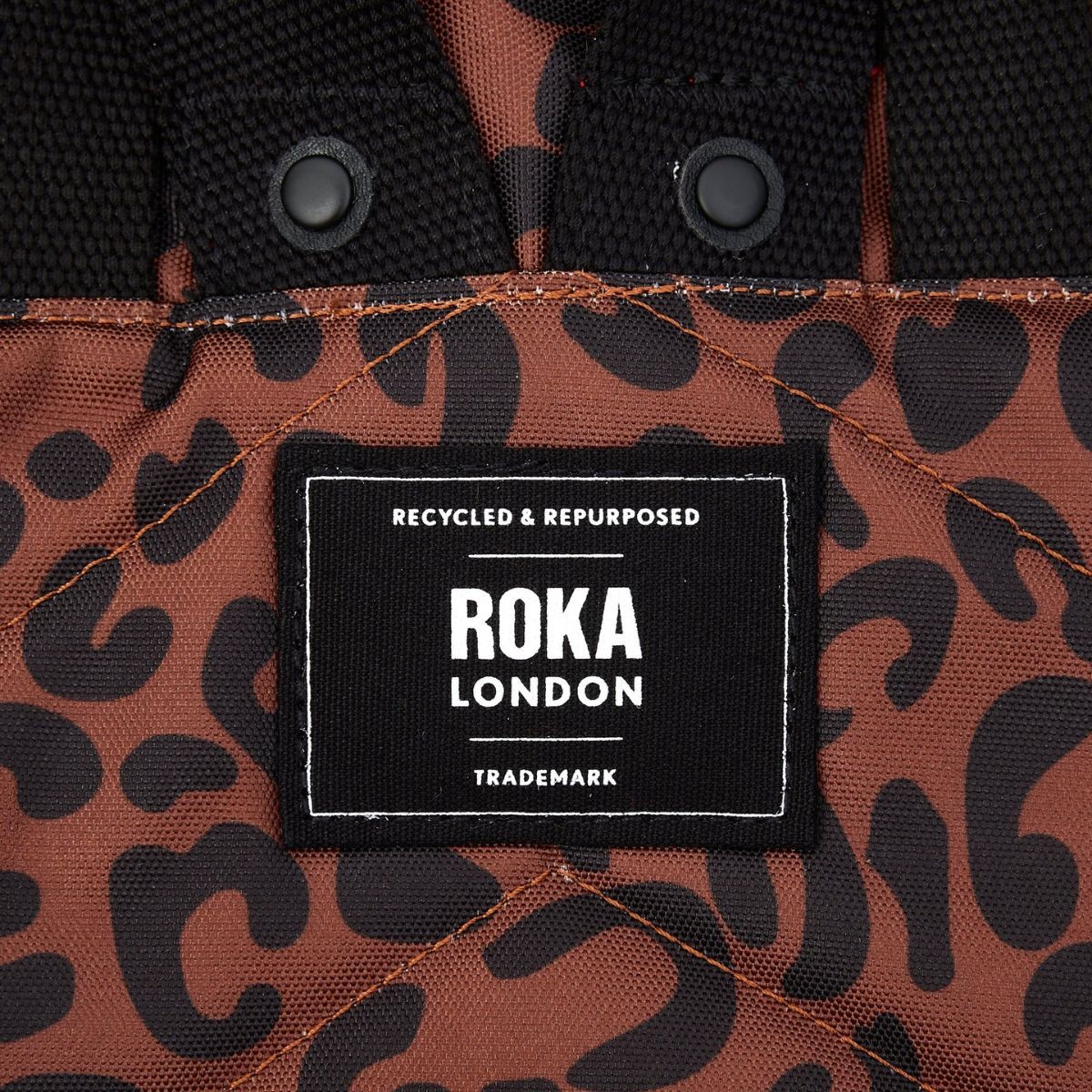 ROKA London Canfield B Σακίδιο Πλάτης Roll-Top Scarlet Leopard από Ανακυκλωμένο Καμβά Medium 15L
