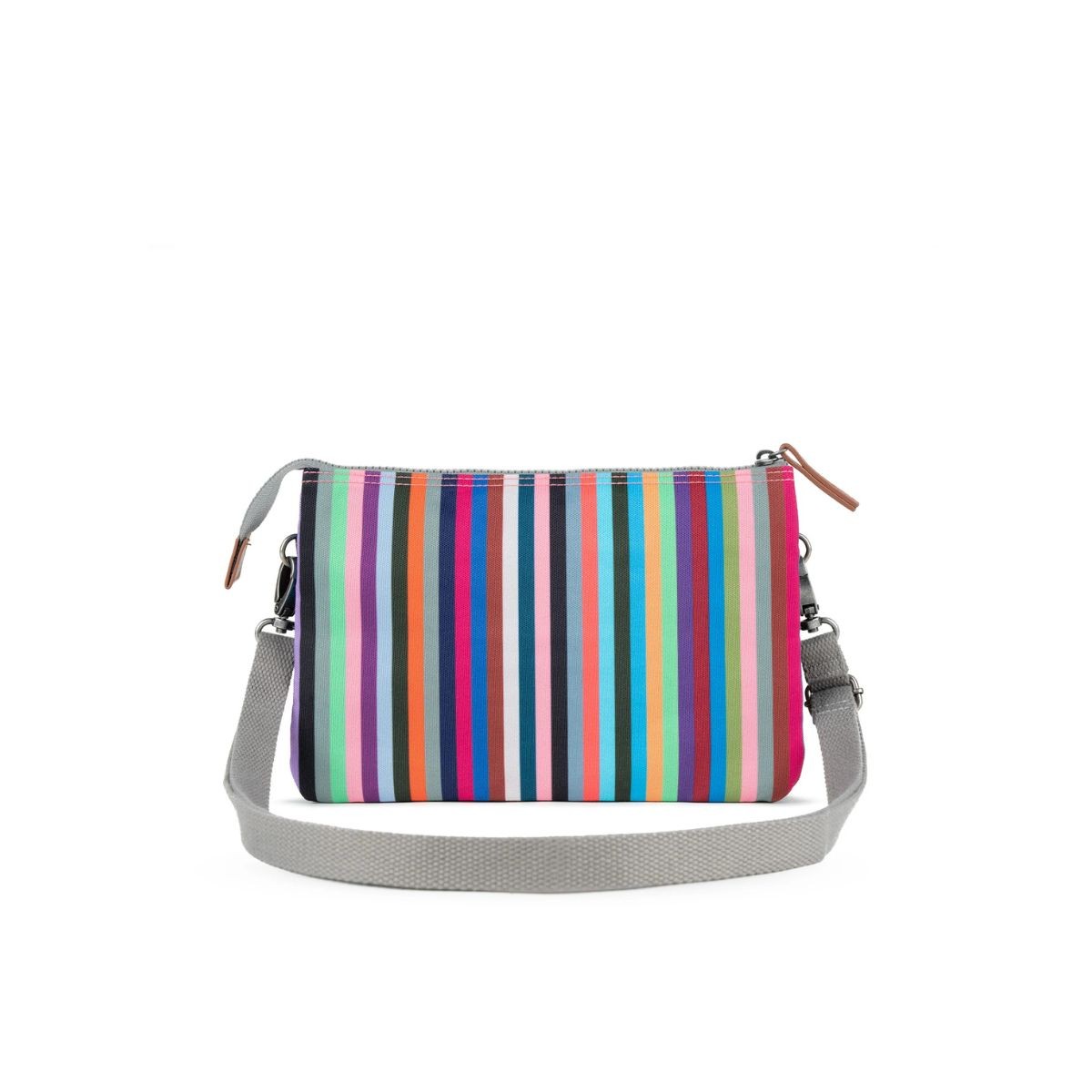 ROKA London Carnaby Τσάντα Crossbody Multi Stripe από Ανακυκλωμένο Καμβά XL 1.27 L