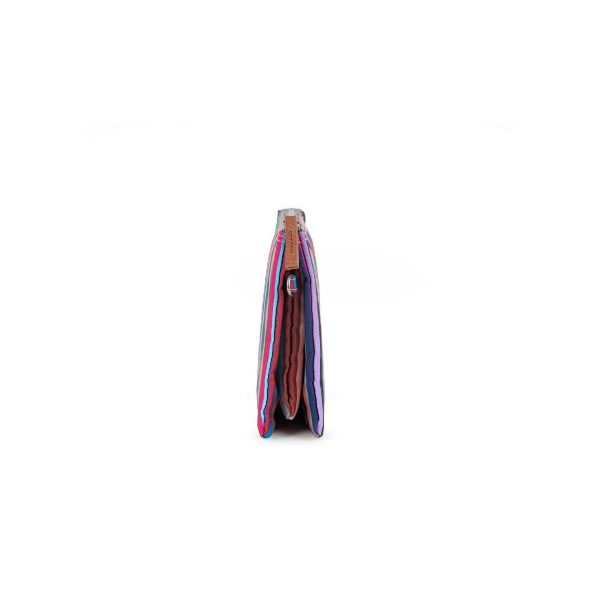 ROKA London Carnaby Τσάντα Crossbody Multi Stripe από Ανακυκλωμένο Καμβά XL 1.27 L