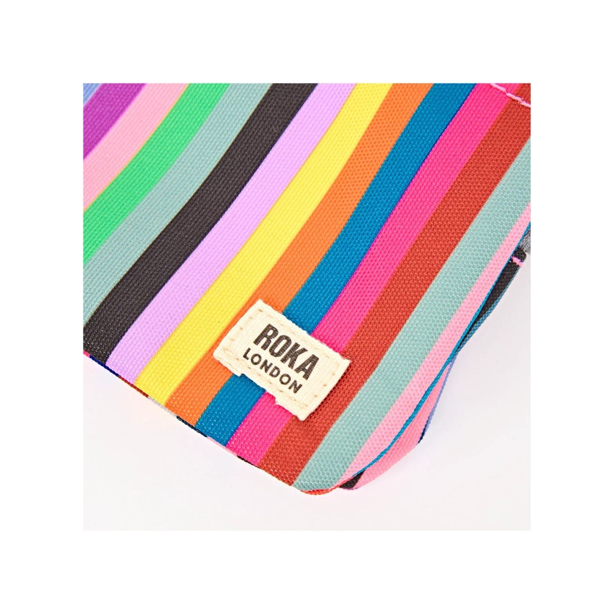ROKA London Πορτοφόλι Carnaby Multi Stripe από Ανακυκλωμένο Καμβά S