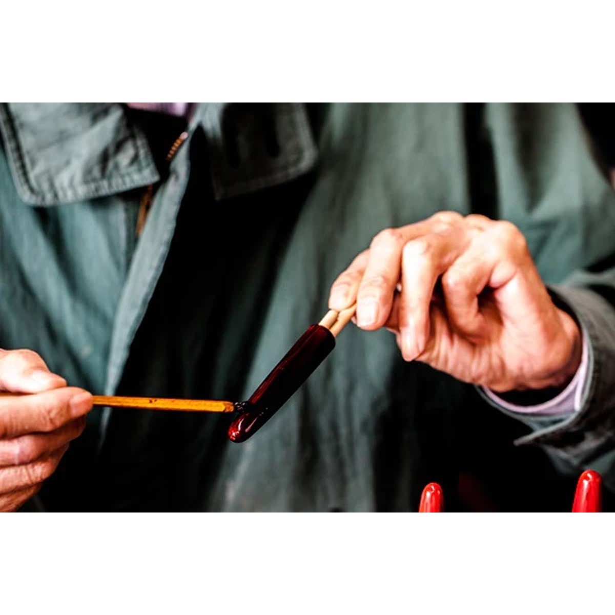 WANCHER True Urushi Midori Tamenuri Πένα F