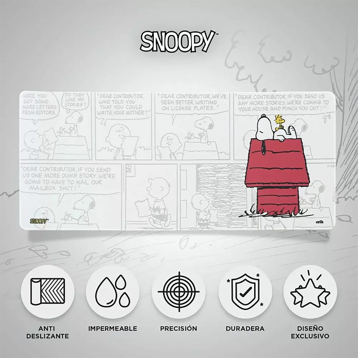 Erik Gaming Pad / Σουμέν XL SNOOPY 35 x 80 cm