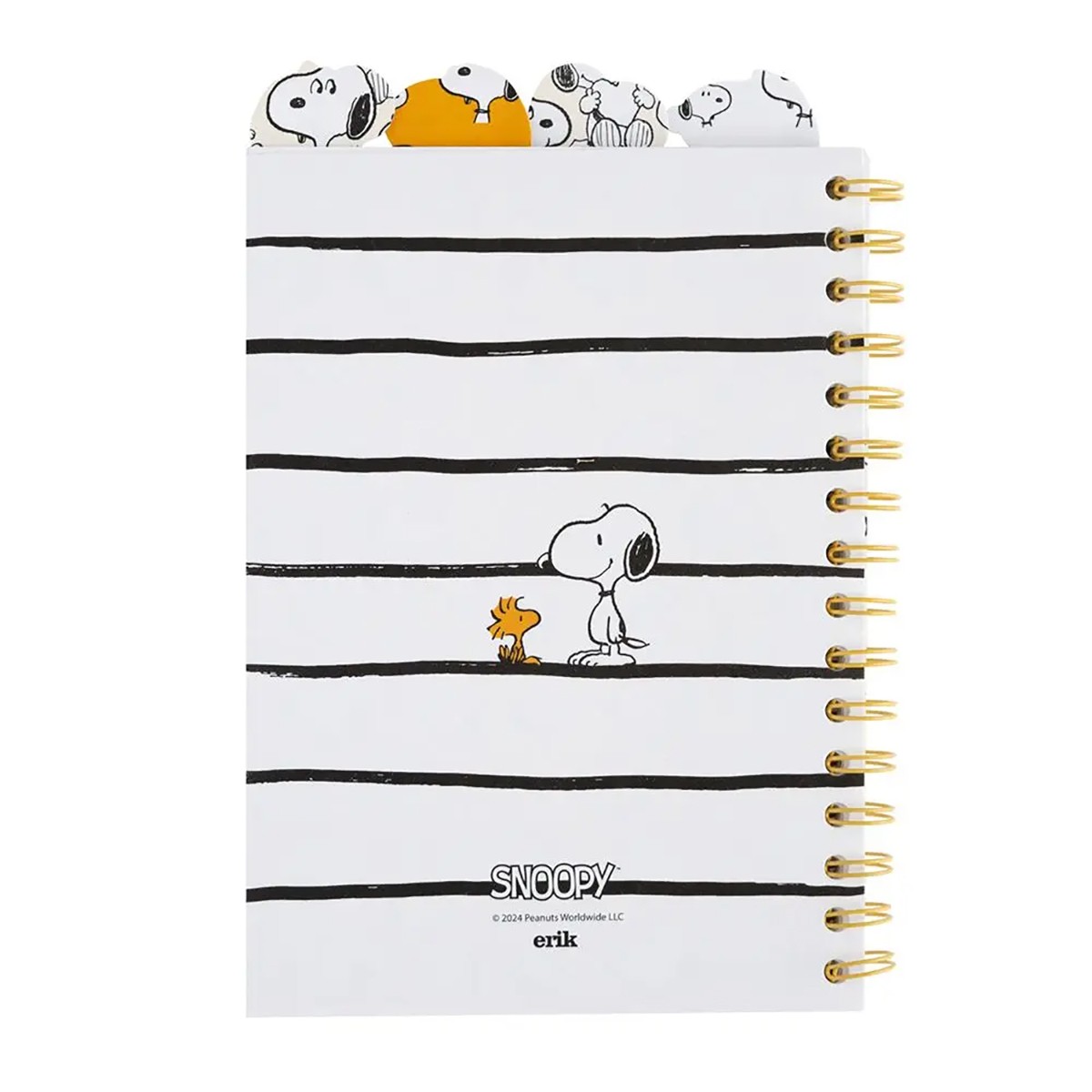 ERIK. SNOOPY Lazy Days Τετράδιο Σπιράλ με Διαχωριστικά Θεμάτων Α5