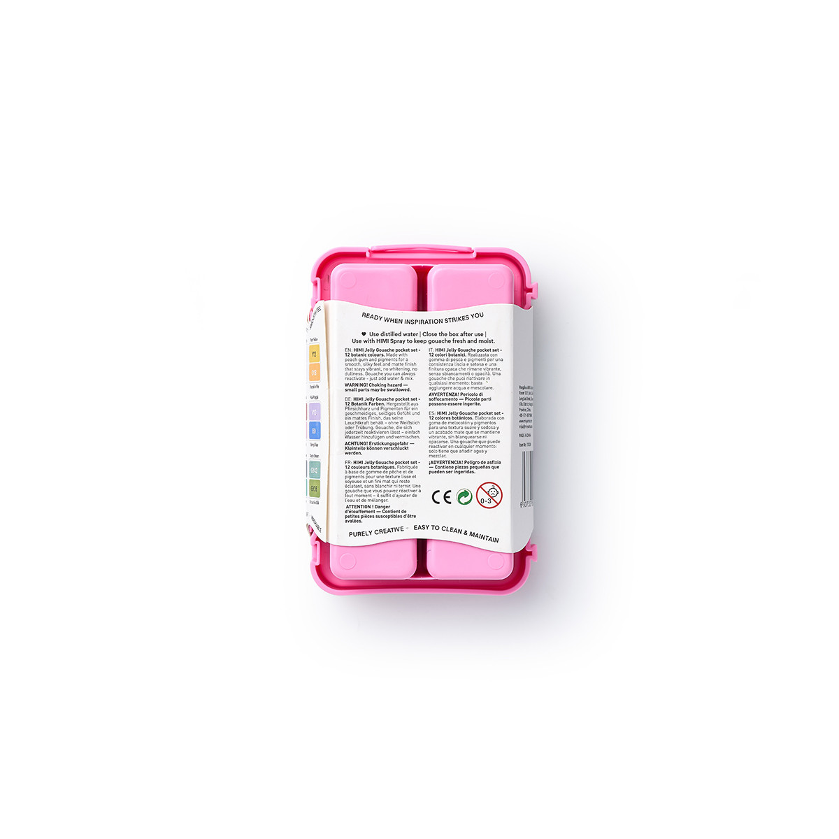 HIMI Gouache Twin Cup Σετ 12 Χρωμάτων Fresh Botanic- Pink Case