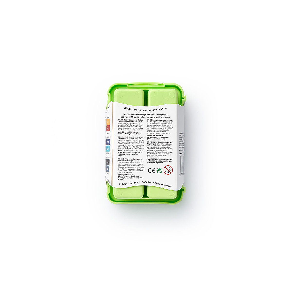 HIMI Gouache Twin Cup Σετ 12 Χρωμάτων Nature Landscape - Apple Green Case