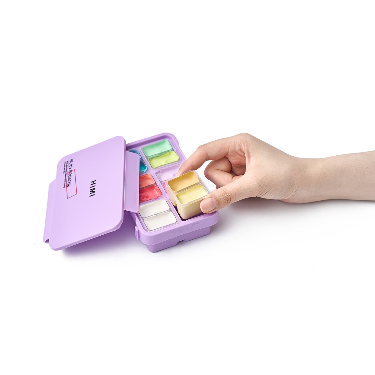 HIMI Gouache Twin Cup Σετ 12 Χρωμάτων Soft Pastel - Purple Case