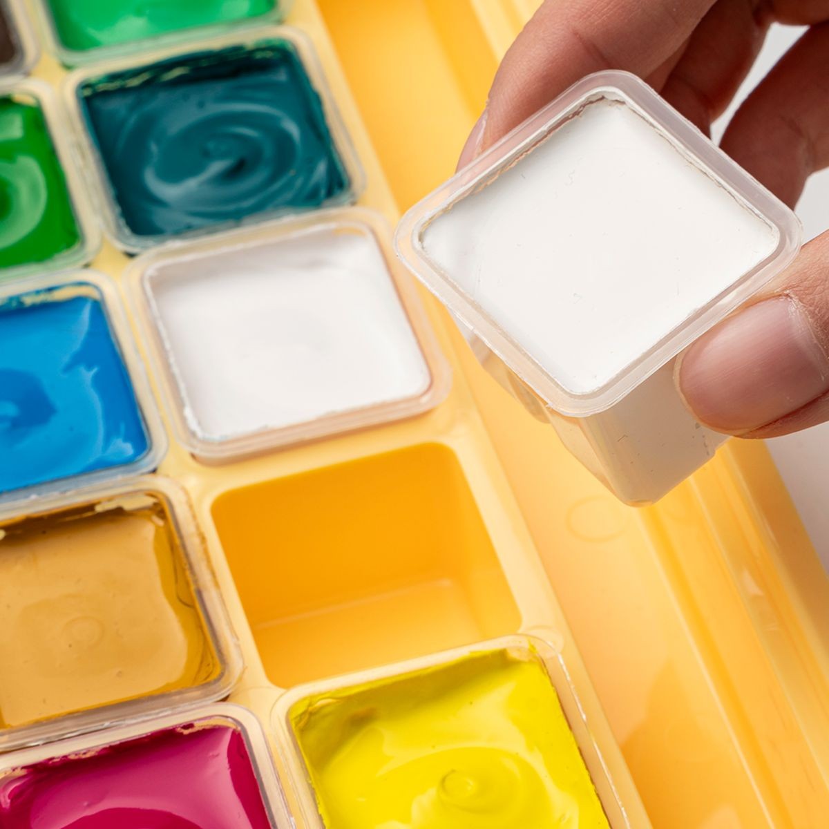 HIMI Σετ 18 Χρωμάτων Jelly Cup Gouache με 3 Πινέλα & Παλέτα Ανάμιξης - Yellow Case Edition