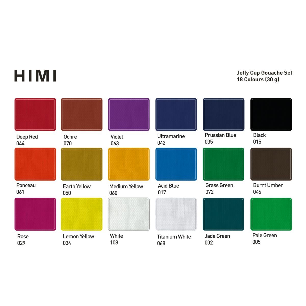 HIMI Σετ 18 Χρωμάτων Jelly Cup Gouache με Παλέτα Ανάμιξης - Pink Case Edition