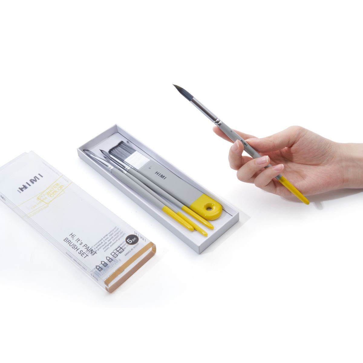 HIMI Σετ 5 Πινέλων Watercolour - Gray