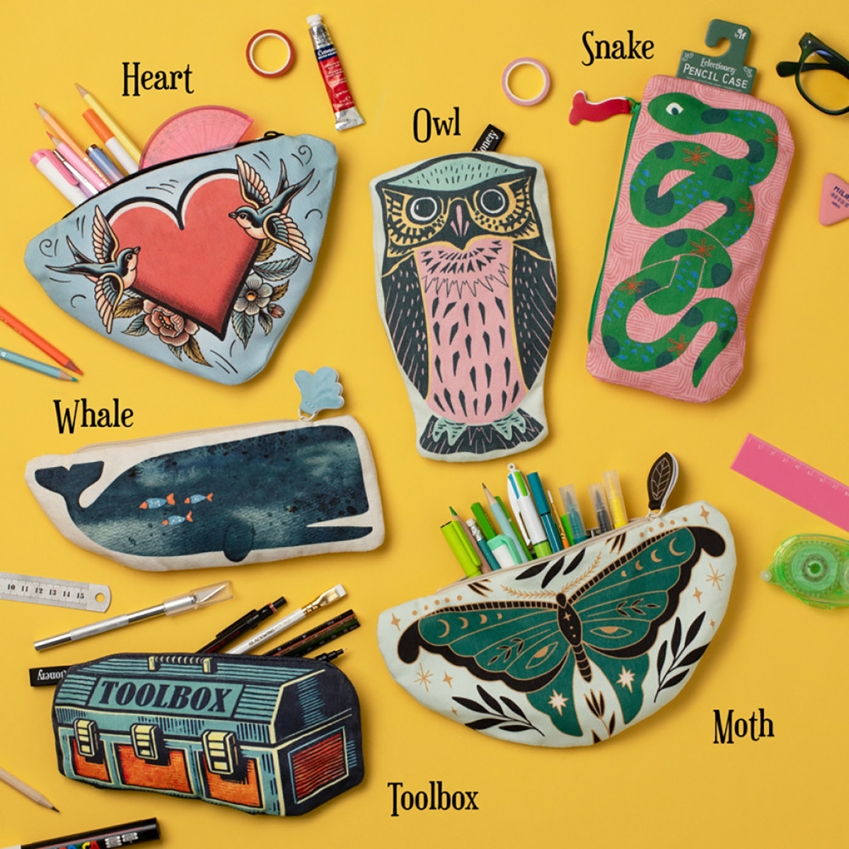 IF ECLECTIONERY PENCIL CASE - MOTH - Μολυβοθήκη Πεταλούδα