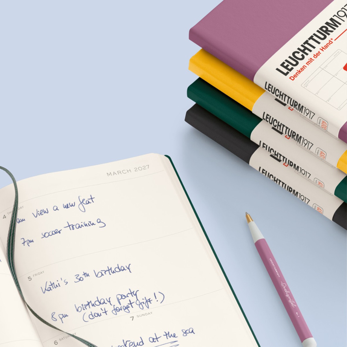 LEUCHTTURM1917 Ακαδημαϊκό Εβδομαδιαίο Planner 2026 - 2027 A5 - Μαύρο
