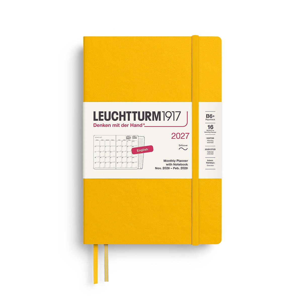 LEUCHTTURM1917 Ακαδημαϊκό Μηνιαίο Planner 2026 - 2027 & Notebook B6+ - Sunflower- Μαλακό Εξώφυλλο