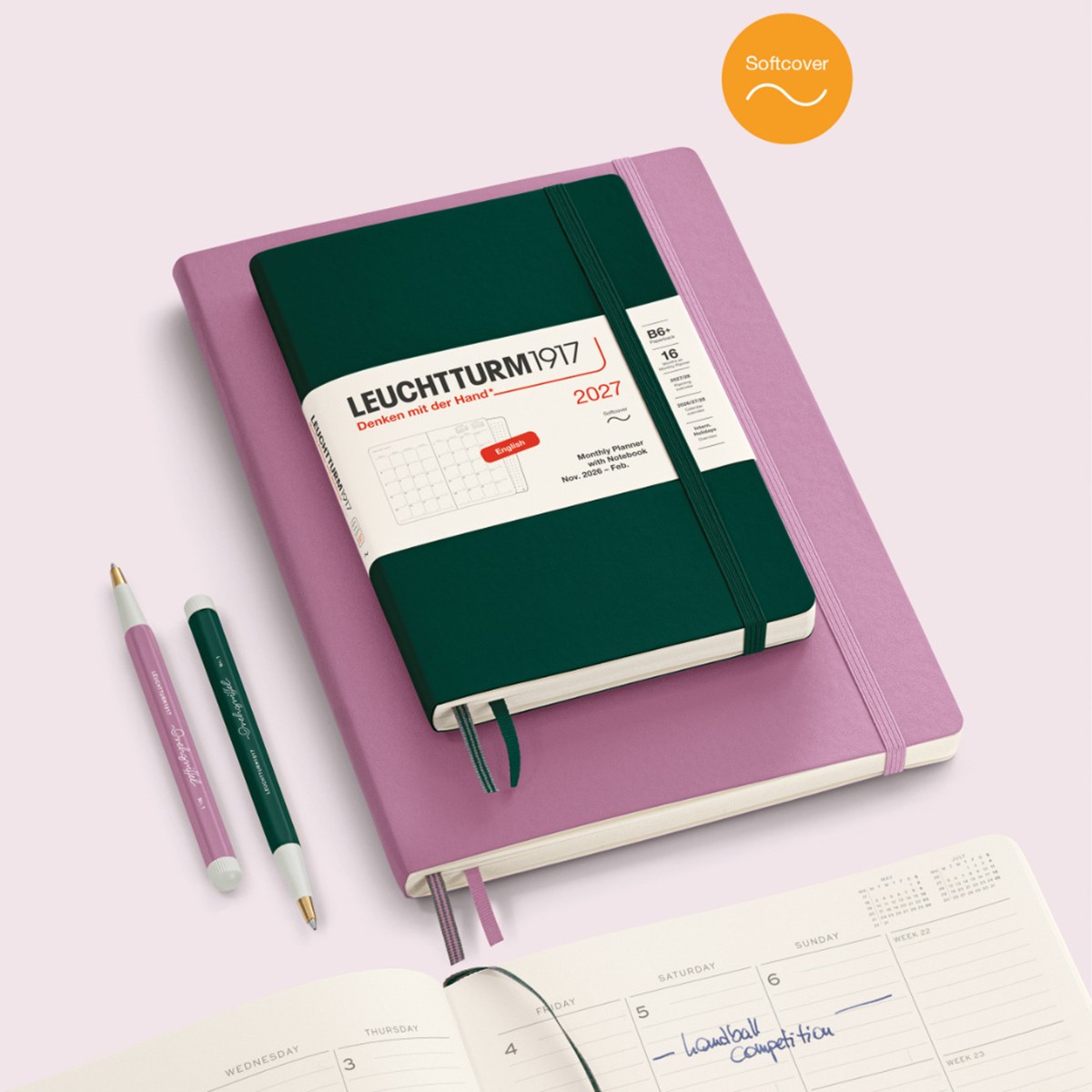 LEUCHTTURM1917 Ακαδημαϊκό Μηνιαίο Planner 2026 - 2027 & Notebook B6+ - Sunflower- Μαλακό Εξώφυλλο