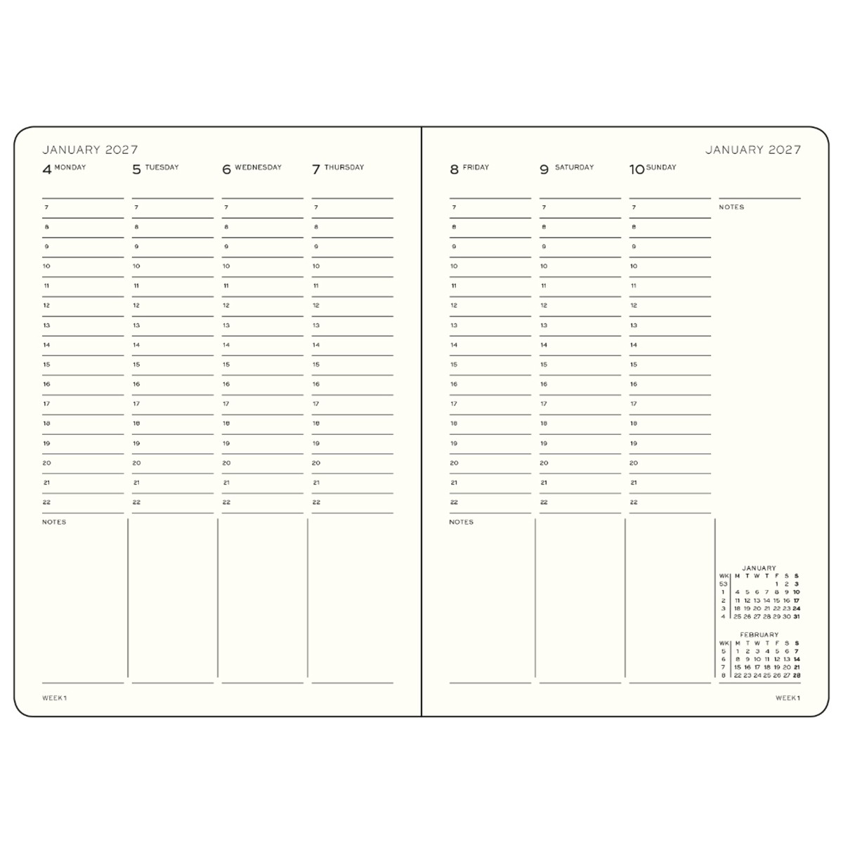 LEUCHTTURM1917 Ακαδημαϊκό Planner Εβδομάδας 2026 - 2027 A5 - Dusty Rose