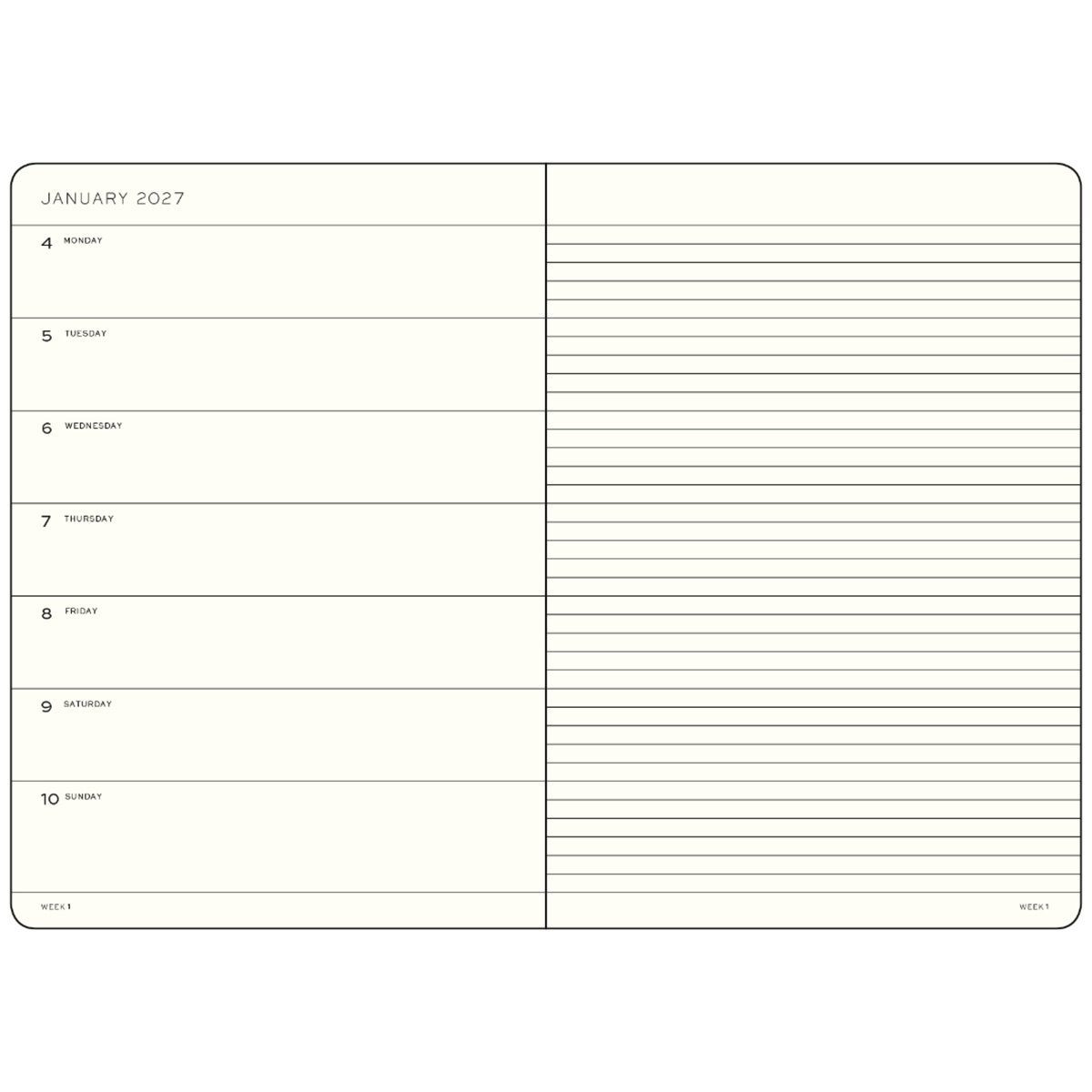 LEUCHTTURM1917 Εβδομαδιαίο Ημερολόγιο & Notebook  2027 - B5 - Sunflower