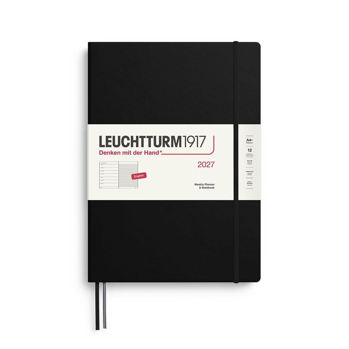 LEUCHTTURM1917 Εβδομαδιαίο Ημερολόγιο & Notebook Master (A4+) 2027 - Black