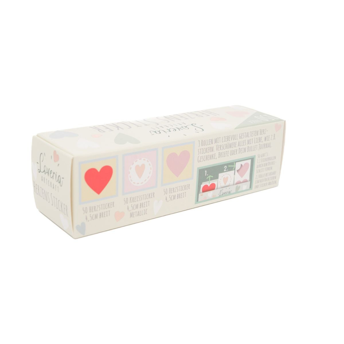 Loveria Artcraft Σετ 150 Αυτοκόλλητων 4.5cm Καρδιές