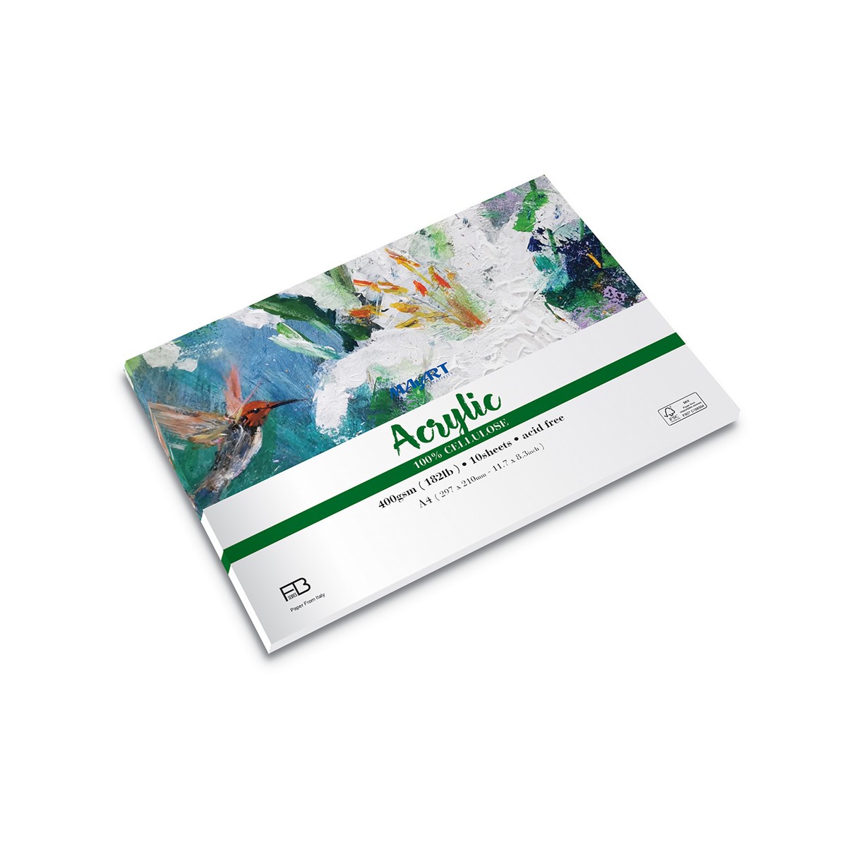MAYART Creativity - 100% Cellulose FB series - Acrylic Painting Paper Pad Α4