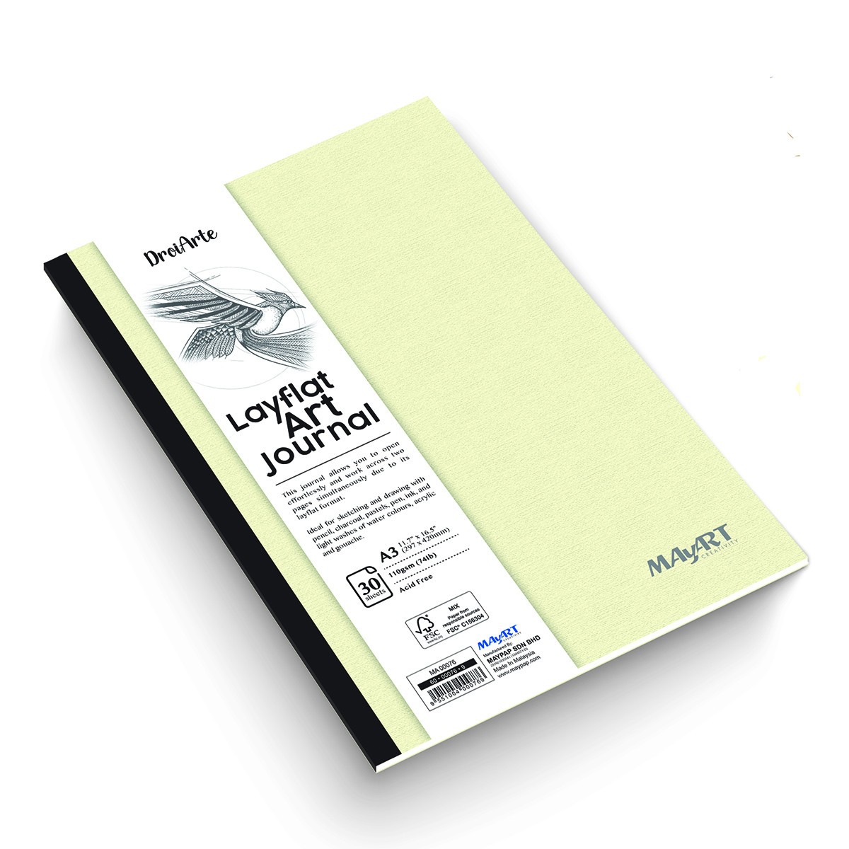MAYART Creativity - DroiArte Series Layflat Art Journal A3