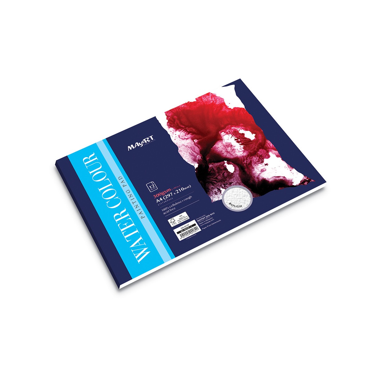 MAYART Creativity - Watercolor 100% Cellulose SC series - Watercolour Painting Pad A4 (Rough)