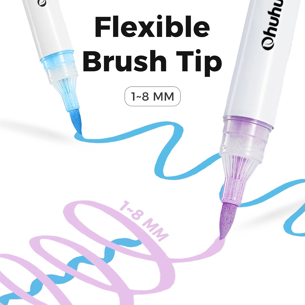 Ohuhu Waikiki – Σετ 36 Ακρυλικών Μαρκαδόρων με Μύτη Brush