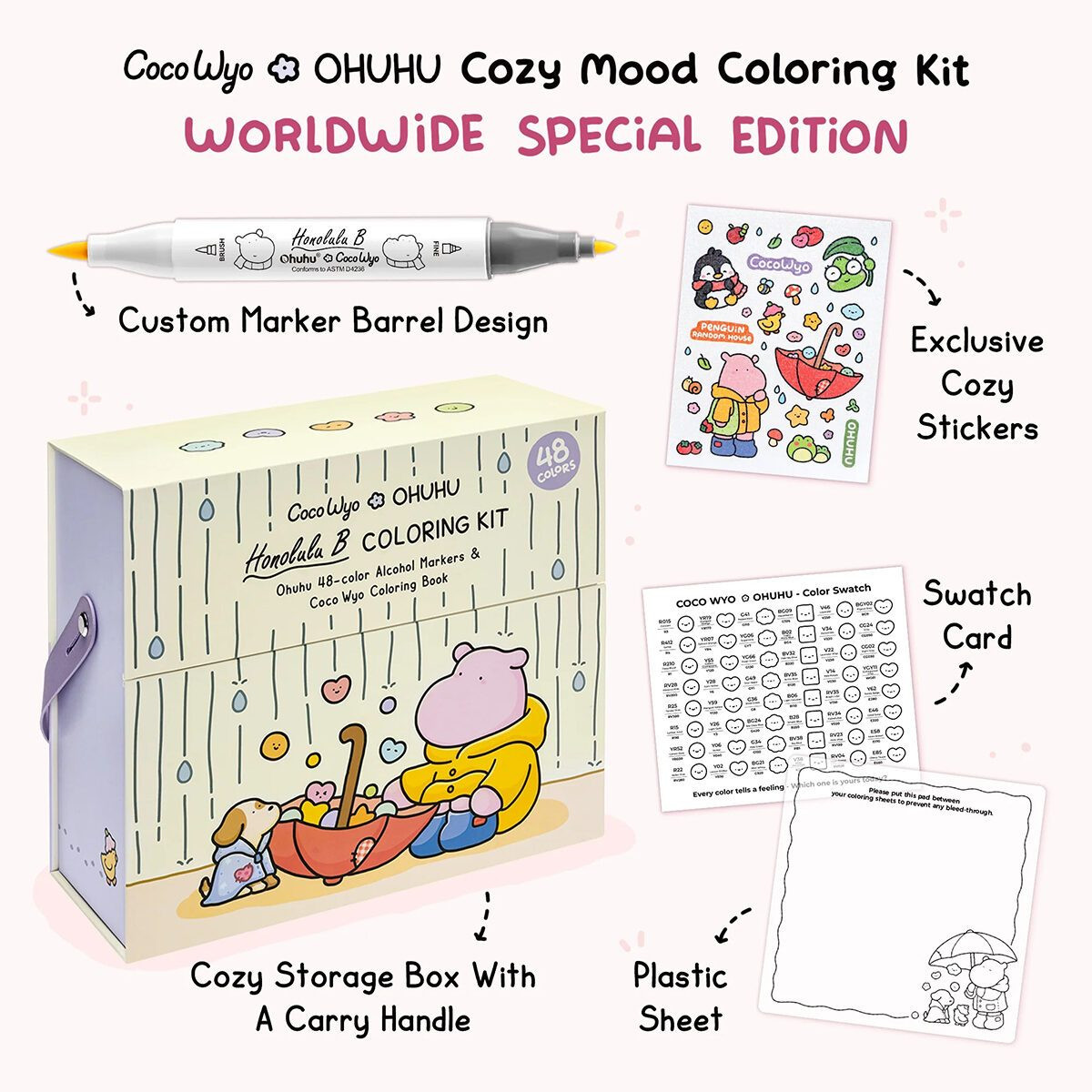 Ohuhu x Coco Wyo Cozy Mood Coloring Kit